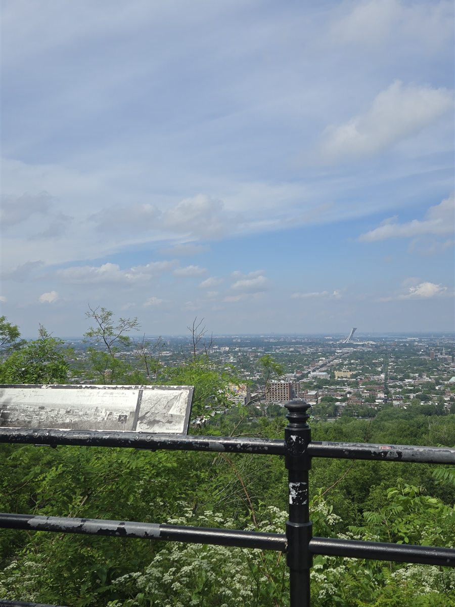 View over Montreal from Mount Royal Park