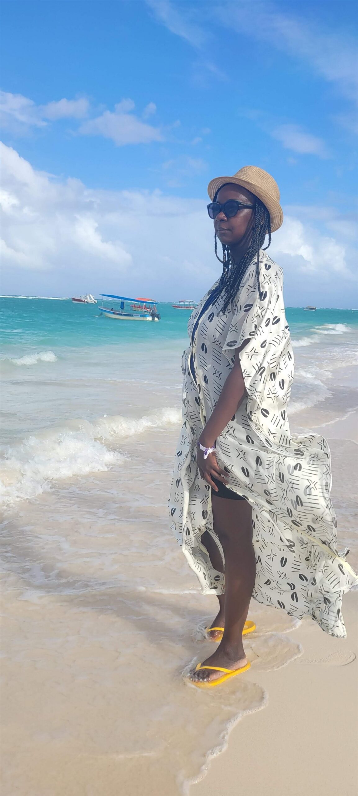 Samira on the beach in Punta Cana